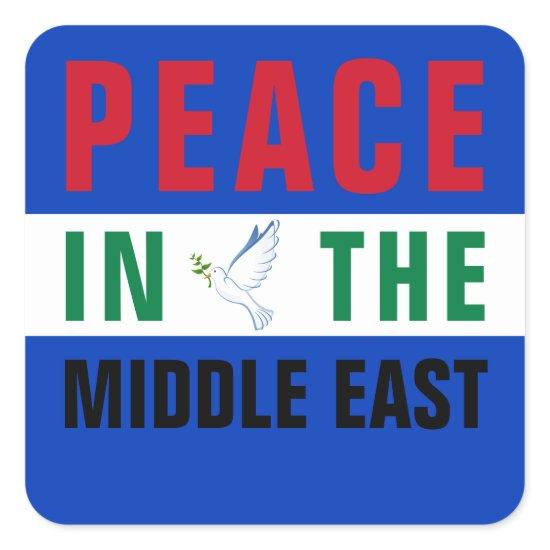 Peace in the Middle East Square Sticker