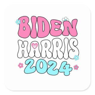 Peace Love / Biden Harris 2024 Square Sticker