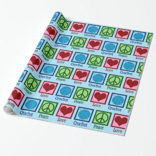 Peace Love Crochet Cute Blue Yarn Pattern