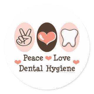 Peace Love Dental Hygiene Sticker