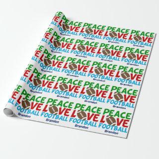 Peace Love Football Custom Christmas