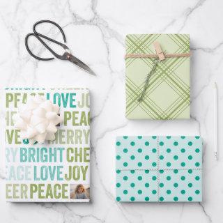 Peace Love Joy Bright Merry Cheer 1 Photo patterns  Sheets