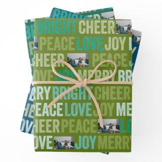 Peace Love Joy Bright Merry Cheer with 1 Photo  Sheets