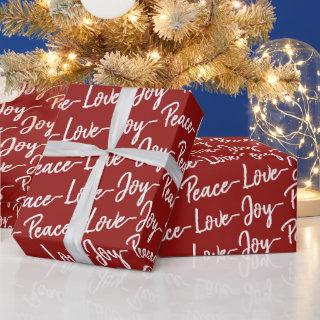 Peace, Love, Joy | Red and White Christmas