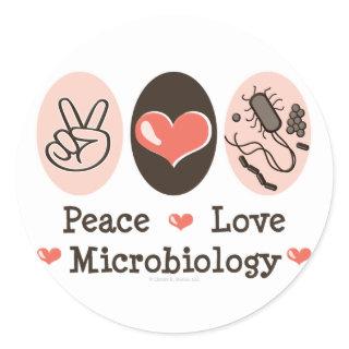 Peace Love Microbiology Stickers