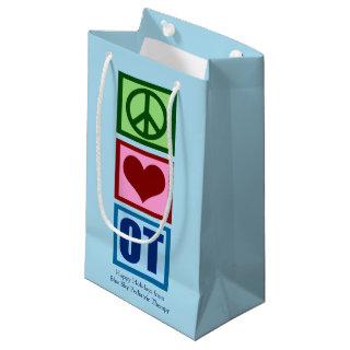 Peace Love OT Personalized Occupational Therapist Small Gift Bag