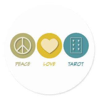 Peace Love Tarot Classic Round Sticker