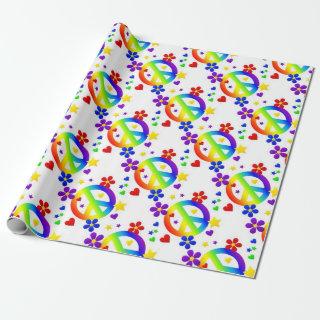 PEACE LOVE TIE DYE HIPPIE SYMBOL