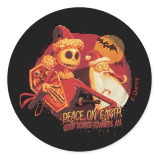 Peace On Earth Good Scares Towards All Classic Round Sticker