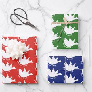 Peace on Earth white dove custom Christmas  Sheets