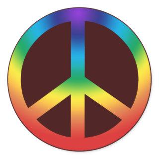 Peace Sign sticker Chakra Colors