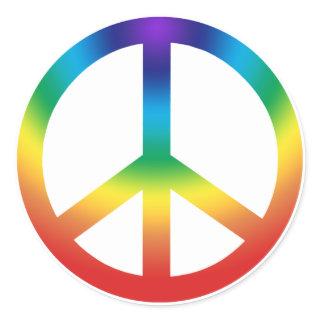 Peace Sign stickers Chakra Colors