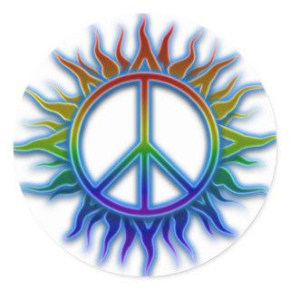 Peace Sign Sun Sticker