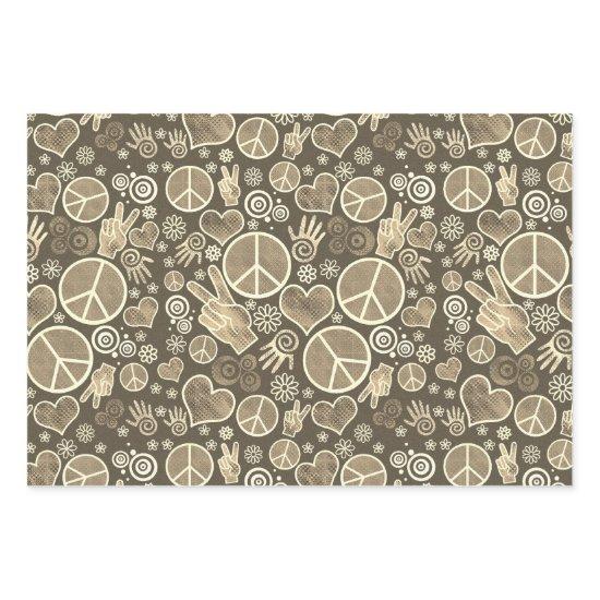 Peace Symbol Hipster Pacifism Sign Design | Sepia  Sheets