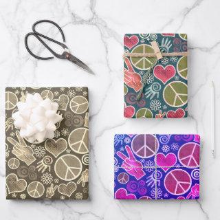 Peace Symbol Hipster Pacifism Sign Set  Sheets