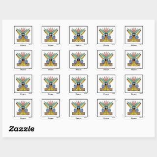 Peace Symbol Square Sticker