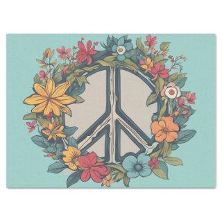 Peaceful Vibes: Decoupage Tissue Paper Peace Sign