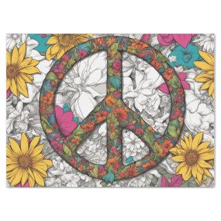 Peaceful Vibes: Decoupage Tissue Paper Peace Sign