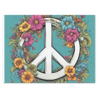 Peaceful Vibes: Decoupage Tissue Paper Peace Sign