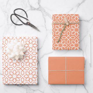 Peach Arabic Geometric Pattern  Sheets