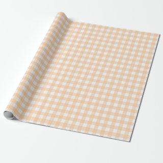 Peach Colored Classic Gingham Checked Pattern