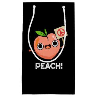 Peach Funny Peace Fruit Pun  Small Gift Bag