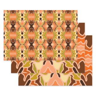 Peach Fuzz Boho Shabby Chic Geometric Abstract Art  Sheets