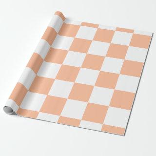 Peach Fuzz Checkered Gingham Pattern