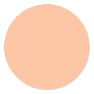 Peach Fuzz Solid Color Classic Round Sticker