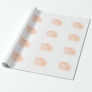 Peach Fuzz Tropical Palm Leaf Patterns Wedding