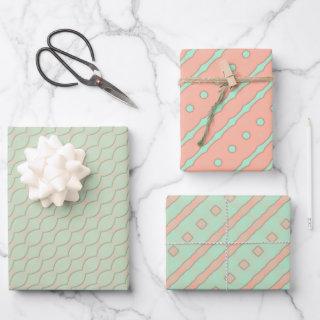 Peach Mint Artistry  Flat Sheet Set