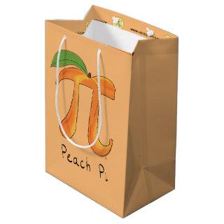 Peach Pi Symbol Math Teacher Medium Gift Bag