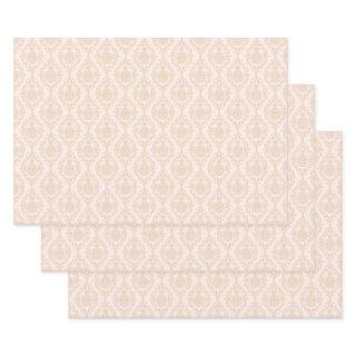 Peach Pineapple Damask  Sheets