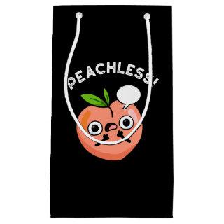 Peachless Funny Fruit Peach Pun Dark BG Small Gift Bag