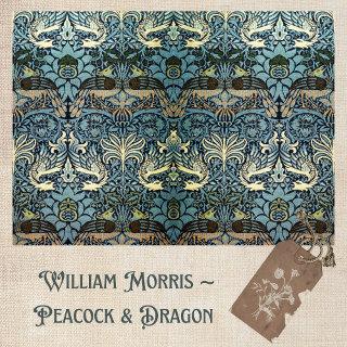 PEACOCK AND DRAGON WOOL TEXTILE - WILLIAM MORRIS TISSUE PAPER