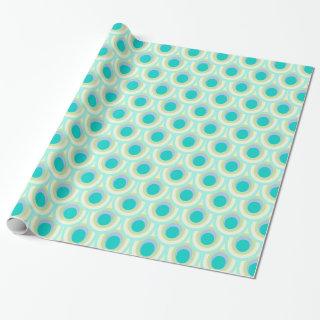 Peacock aqua green blue patterned wrap