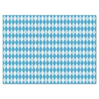 Peacock Blue Argyle Small Diamond Shape Tissue Paper