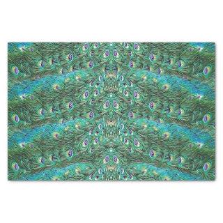 Peacock feathers, abstract - pattern in acrylic tissue paper