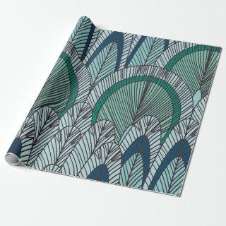 peacocks feathers seamless pattern