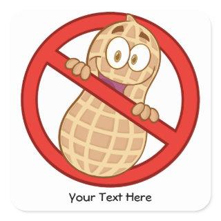 Peanut Allergy 2 (customizable) Square Sticker