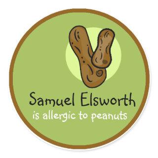 Peanut Allergy Customizable Sticker