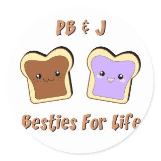 Peanut Butter and Jelly Classic Round Sticker