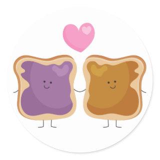 Peanut Butter and Jelly Love Stickers