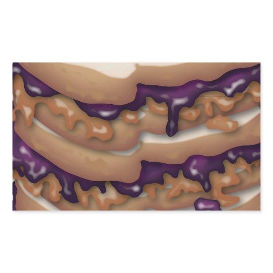 Peanut Butter and Jelly Sandwiches Rectangular Sticker