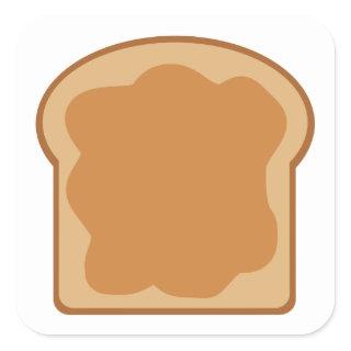 Peanut Butter Bread Slice Square Sticker