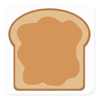 Peanut Butter Bread Slice Square Sticker