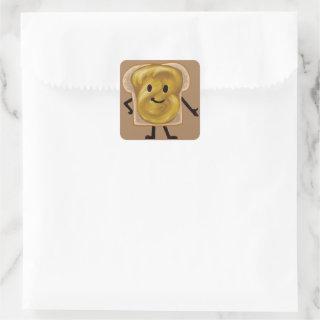 Peanut Butter Sandwich Buddy Square Sticker