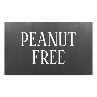 Peanut Free Allergy Safe Culinary Rectangular Sticker