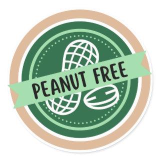 Peanut Free Classic Round Sticker