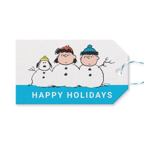 Peanuts | 3 Person Snowman Gift Tags